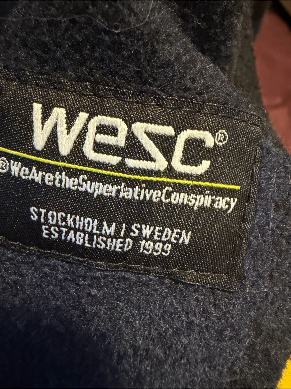 Wesc Black Jacket with Yellow Accent